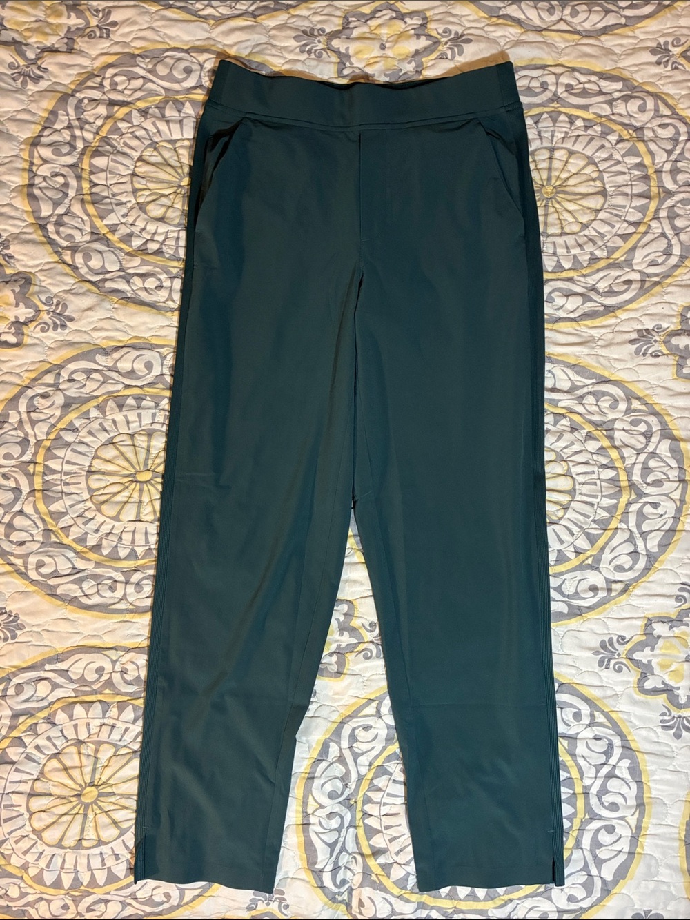 Athleta Brooklyn Ankle Pant Blue Green Teal Size 4